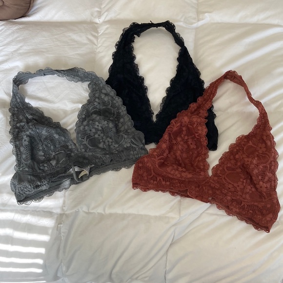 Free People Other - Bundle of 3 free people lace bralette size S